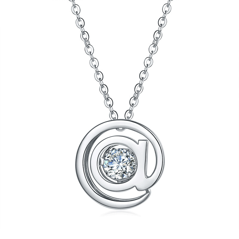 Pendant Moissanite Diamond Dancing Stone Necklace
