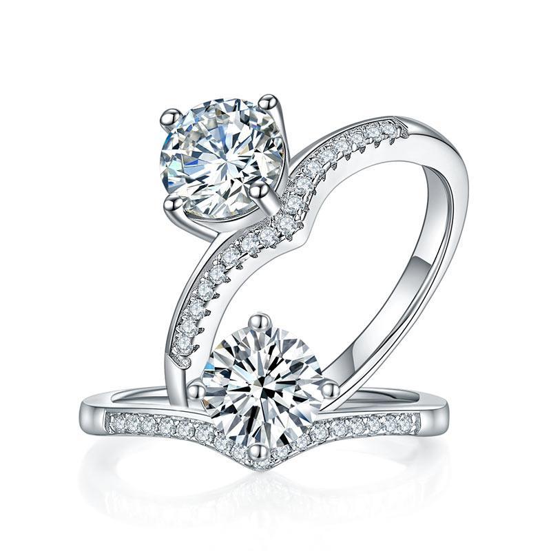 1 Carat Moissanite Diamond Engagement Ring