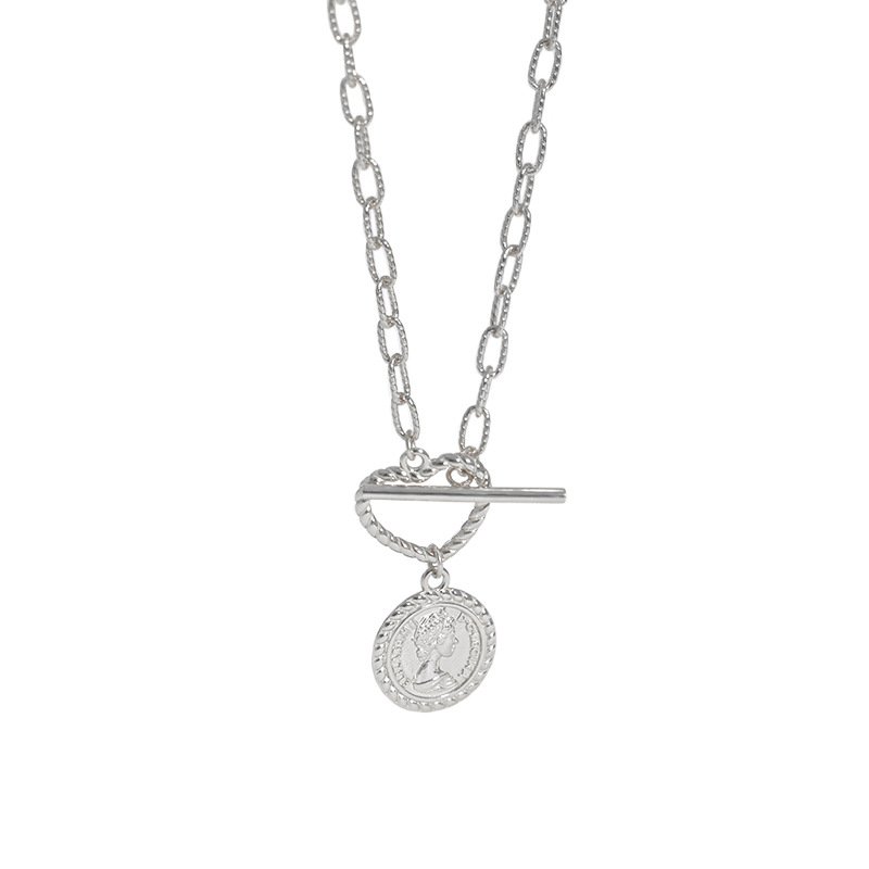 Portrait Coin OT 925 Sterling Silver Necklace