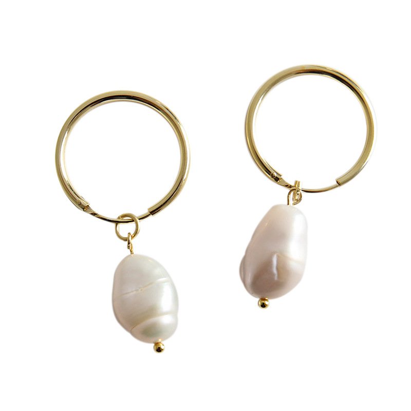 Natural Pearl 925 Sterling Silver Dangling Earrings