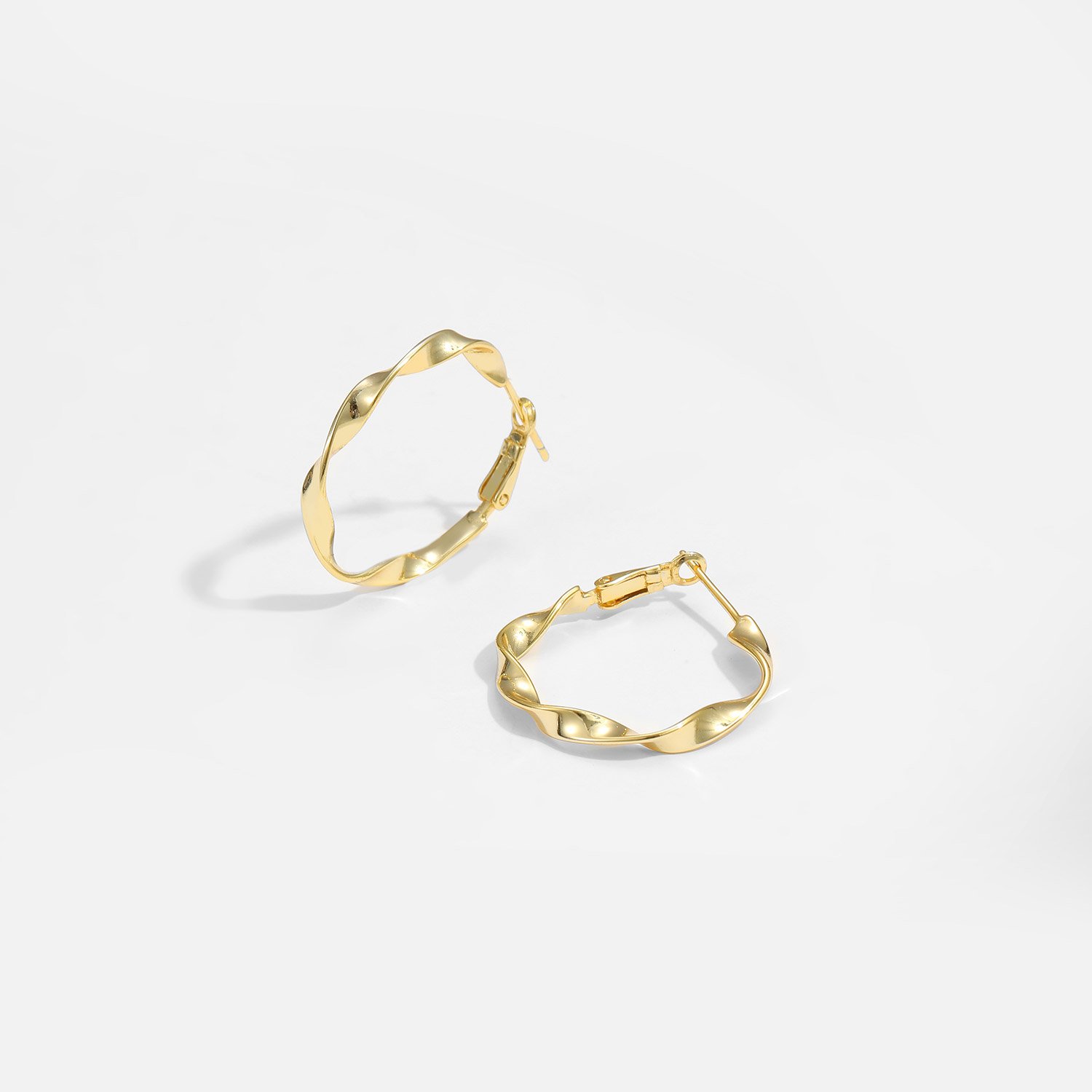 Twisted 925 Sterling Silver Hoop Earrings