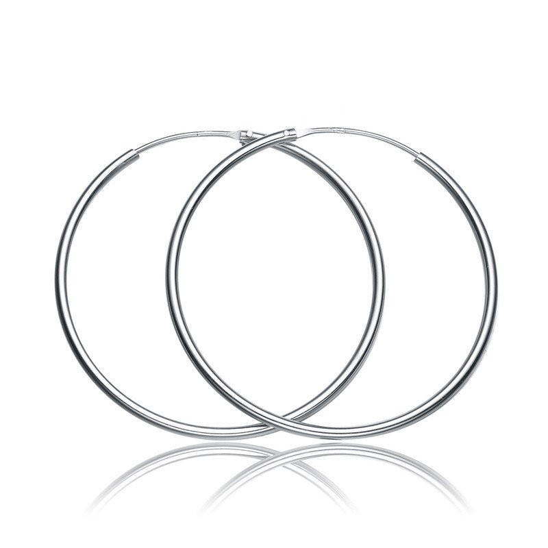 Concise Elegant 925 Sterling Sliver Huggie Hoop Earrings